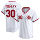 Cincinnati Reds #30 Ken Griffey Throwback Cooperstown Collection Limited Jersey - White Stitched Baseball Jerseys