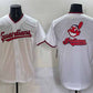 Cleveland Guardians Team Big Logo White Home Limited Stitched Baseball Jersey
