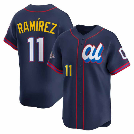 Cleveland Guardians #11 José Ramírez American League 2025 All-Star Edition Limited Player Jersey - Navy Baseball Jersey
