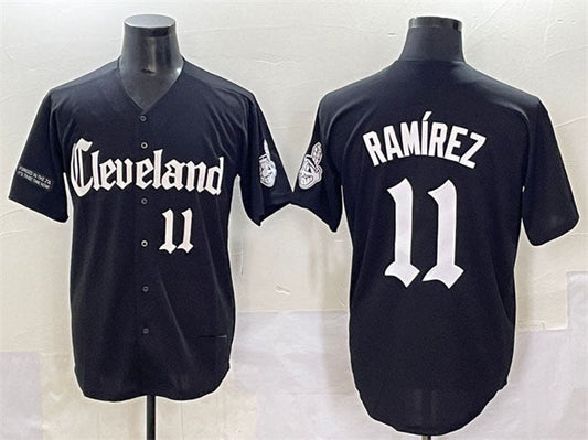 Cleveland Guardians #11 José Ramírez Black Gothic Vapor Premier Limited Stitched Baseball Jersey