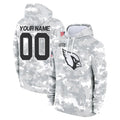 Johmsee Custom A.Cardinals Arctic Camo Salute to Service Limited Hoodie Any Name & Numbers Stitched Jerseys