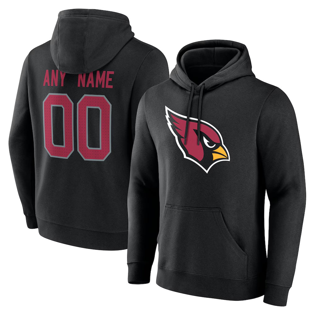Johmsee Custom A.Cardinals Black Salute to Service Pullover Hoodies Any Name & Numbers Stitched Jerseys