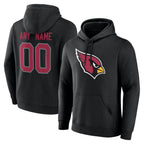 Johmsee Custom A.Cardinals Black Salute to Service Pullover Hoodies Any Name & Numbers Stitched Jerseys