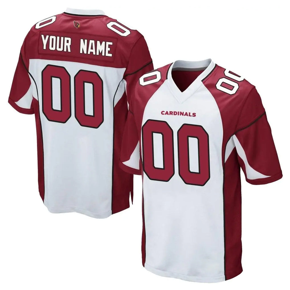 Johmsee Custom A.Cardinals White Red Home Game Stitched Jerseys