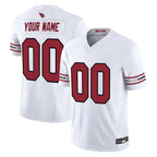 Johmsee Custom A.Cardinals White Vapor F.U.S.E. Limited Home Game Stitched Jerseys