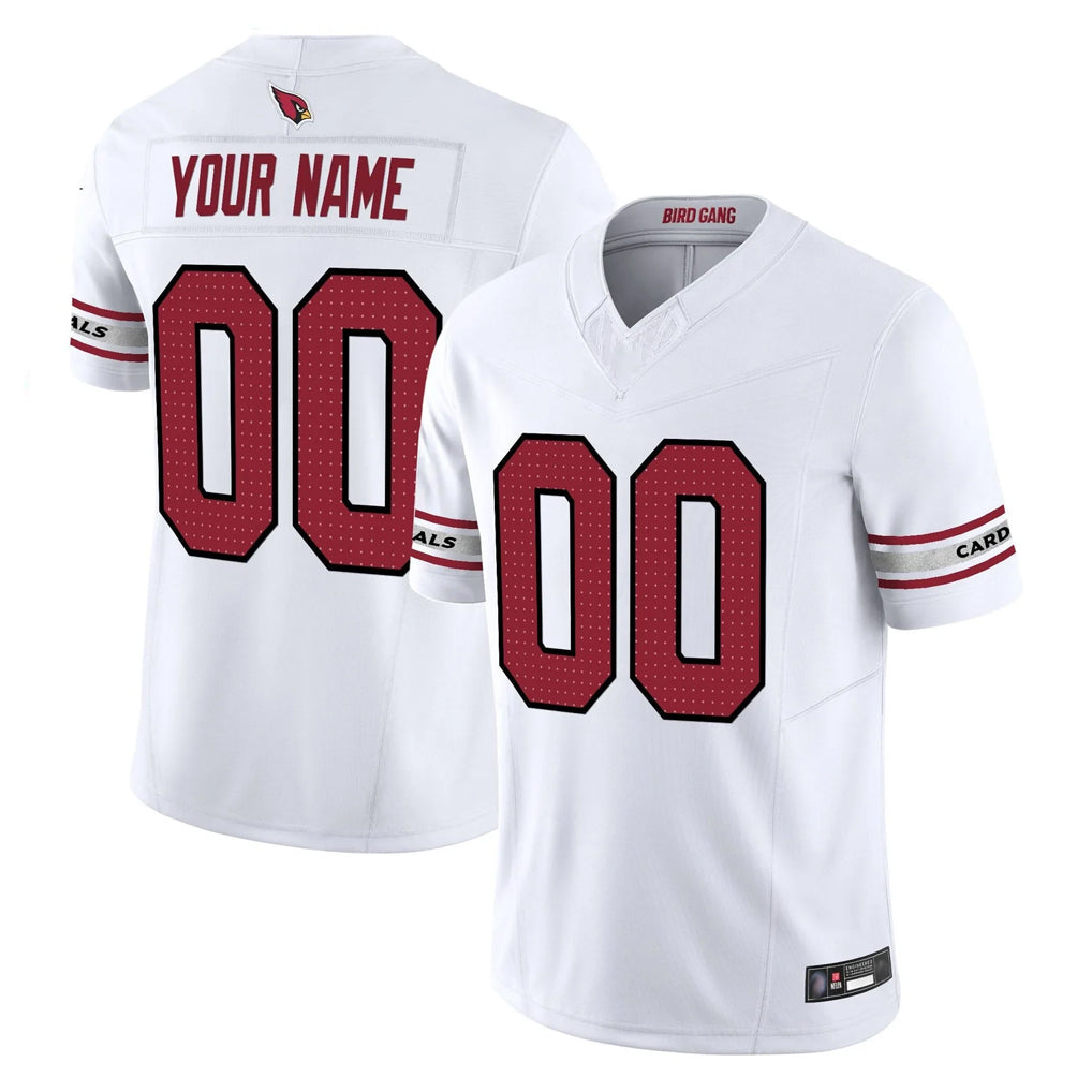 Johmsee Custom A.Cardinals White Vapor F.U.S.E. Limited Home Game Stitched Jerseys