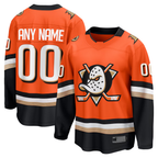 Johmsee Custom A.Ducks Orange Home Breakaway Jerseys