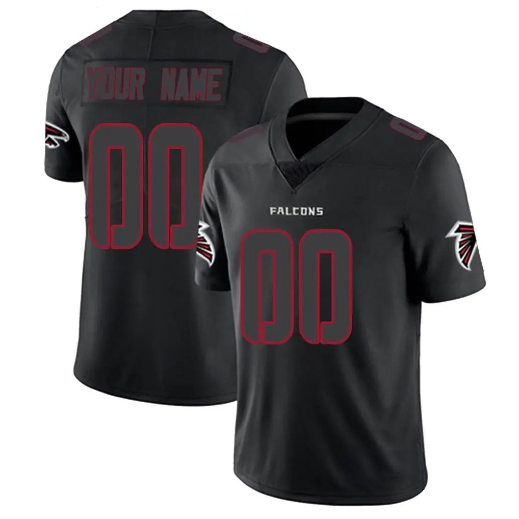 Johmsee Custom A.Falcons Black Limited Elite Home Game Any Name & Numbers Stitched Jerseys
