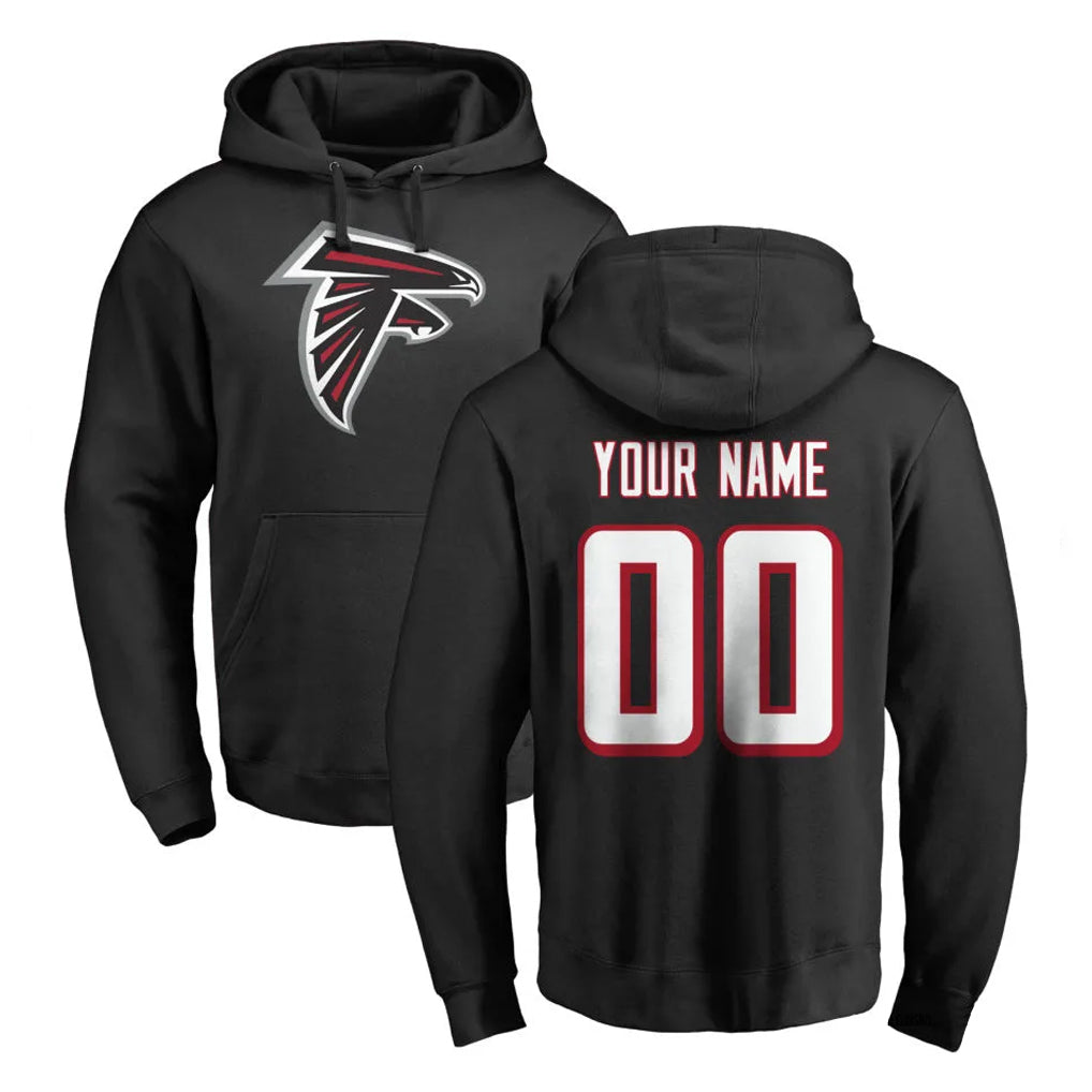 Johmsee Custom A.Falcons Black Salute to Service Hoodies Any Name & Numbers Stitched Jerseys