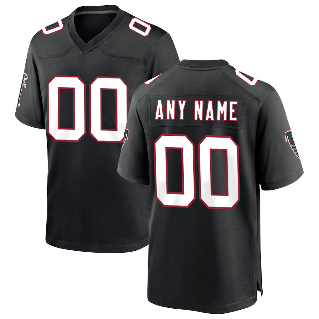 Johmsee Custom A.Falcons Black Throwback Limited Home Game Any Name & Numbers Stitched Jerseys