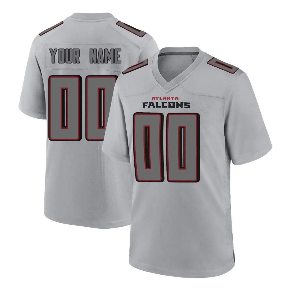 Johmsee Custom A.Falcons Gray Fashion Home Game Any Name & Numbers Stitched Jerseys