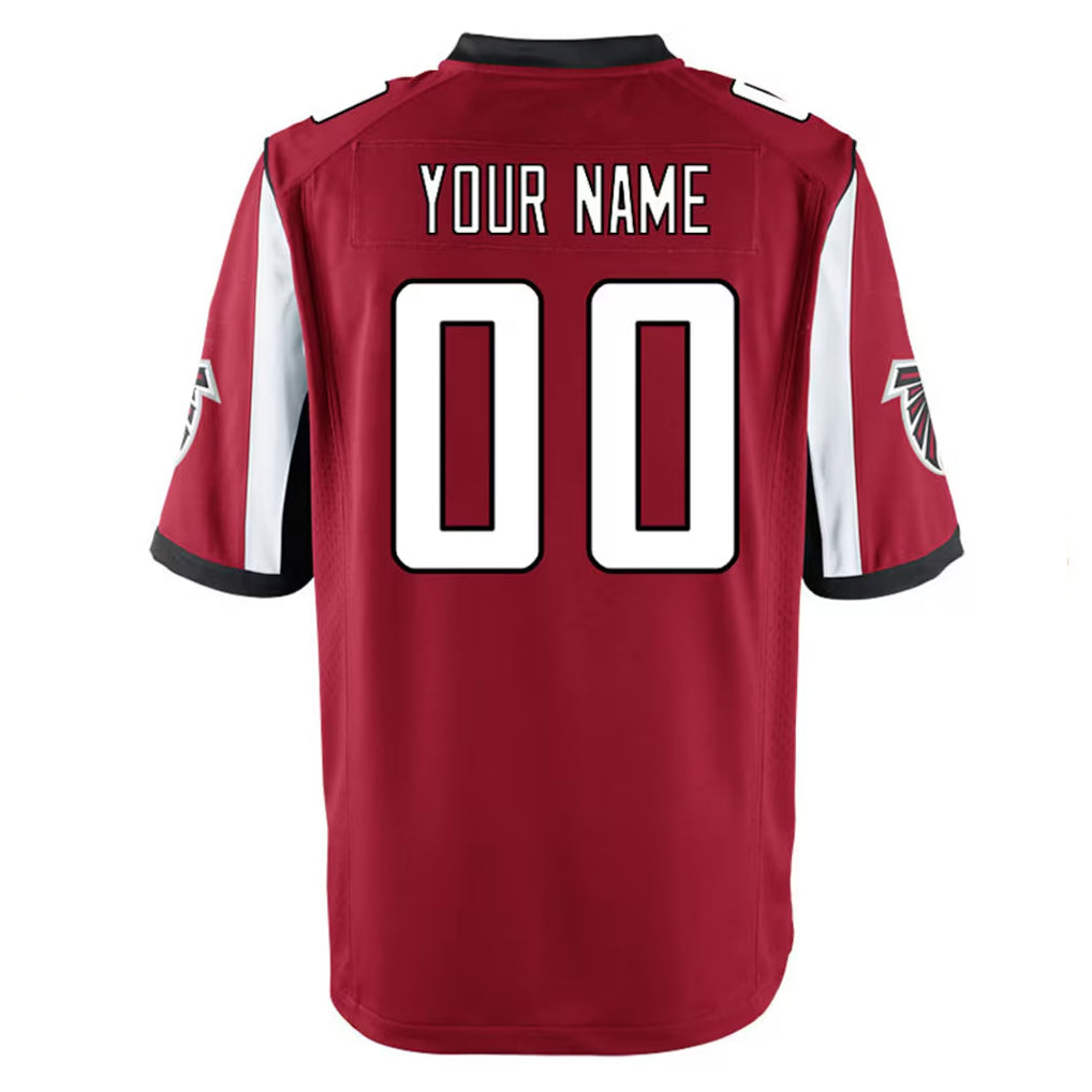 Johmsee Custom A.Falcons Red Home Game Any Name & Numbers Stitched Jerseys