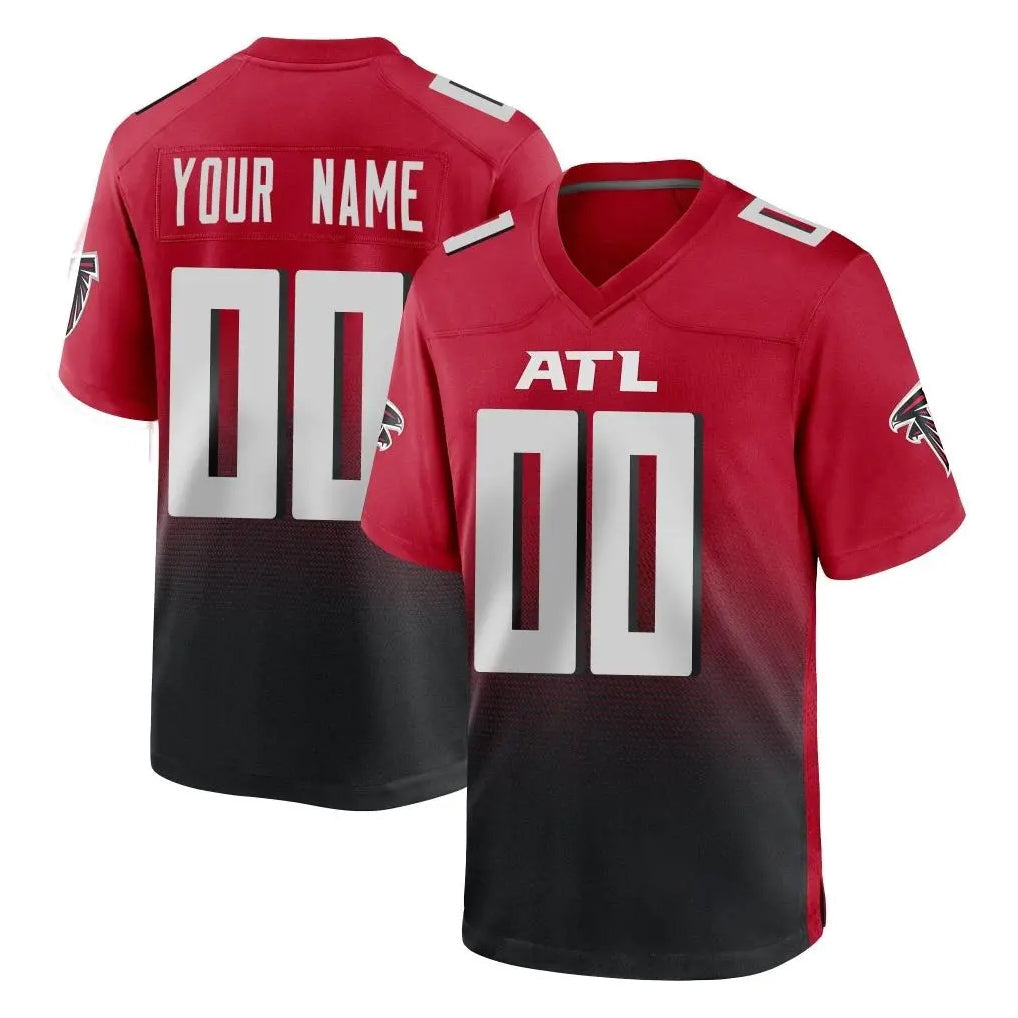 Johmsee Custom A.Falcons Red Limited Home Game Any Name & Numbers Stitched Jerseys