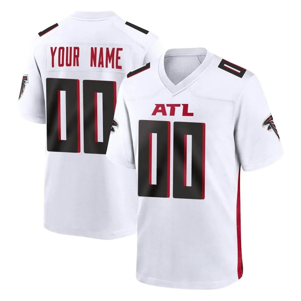 Johmsee Custom A.Falcons White Home Game Any Name & Numbers Stitched Jerseys