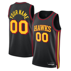 Johmsee Custom A.Hawks Black 2022-23 Swingman Jerseys - Statement Edition
