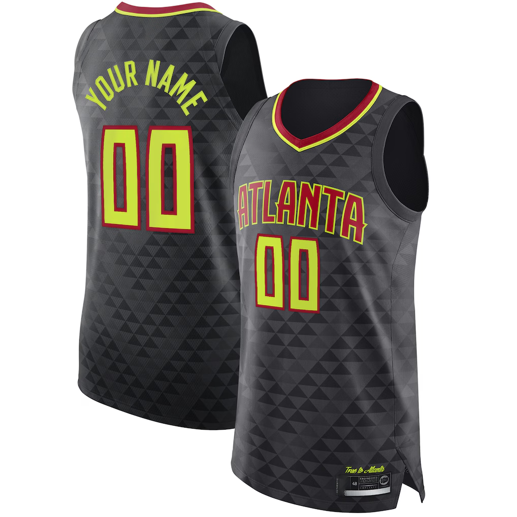 Johmsee Custom A.Hawks Black Authentic Jerseys - Icon Edition