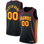 Johmsee Custom A.Hawks  Black Swingman Jerseys - Statement Edition