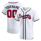 Custom Atlanta Braves Home Elite Jersey – White Baseball Jerseys