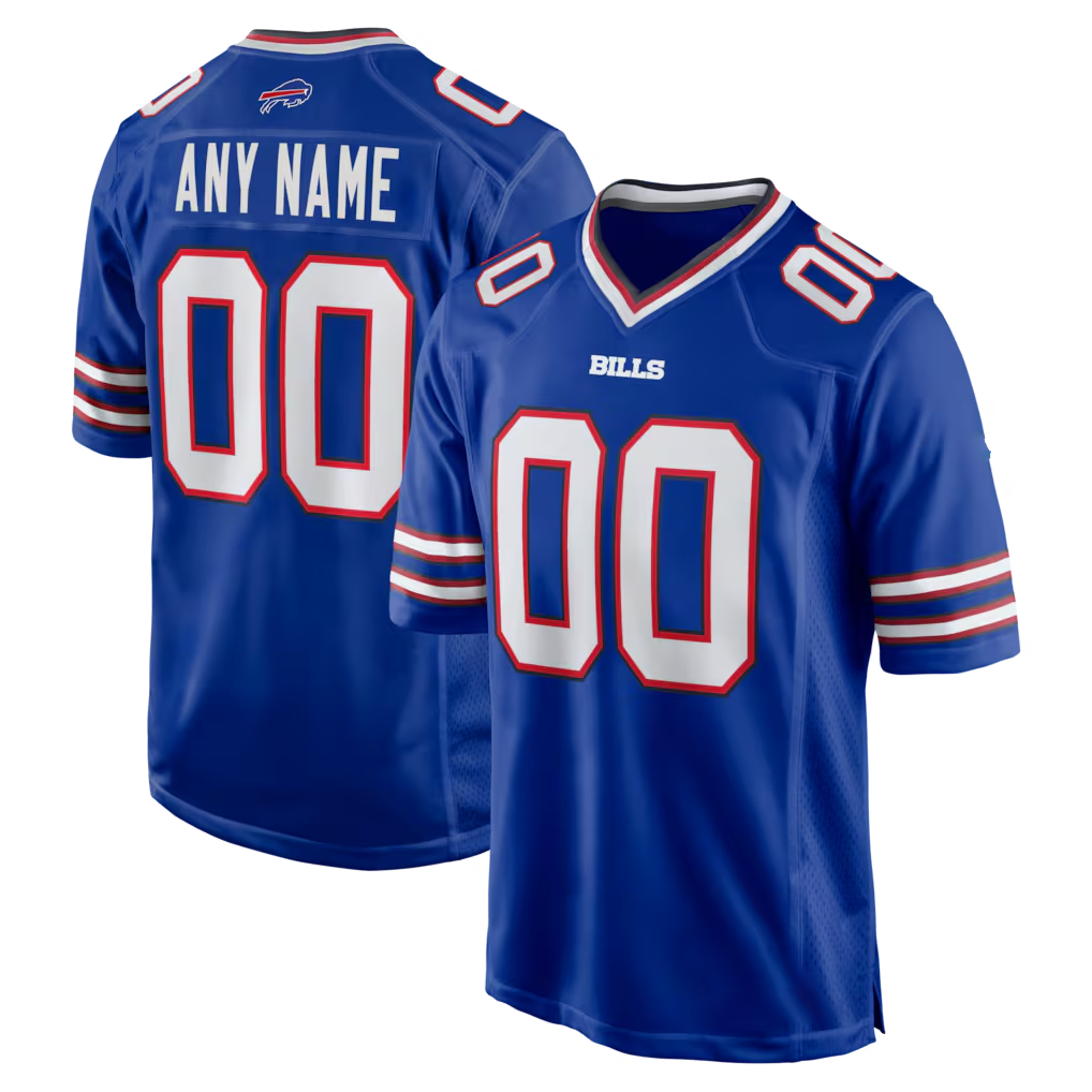 Johmsee Custom B.Bills Royal Royal Game Stitched Jerseys