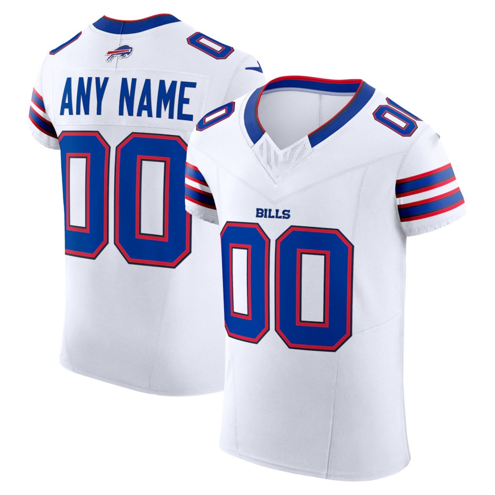 Johmsee Custom B.Bills White Vapor F.U.S.E. Elite Stitched Jerseys