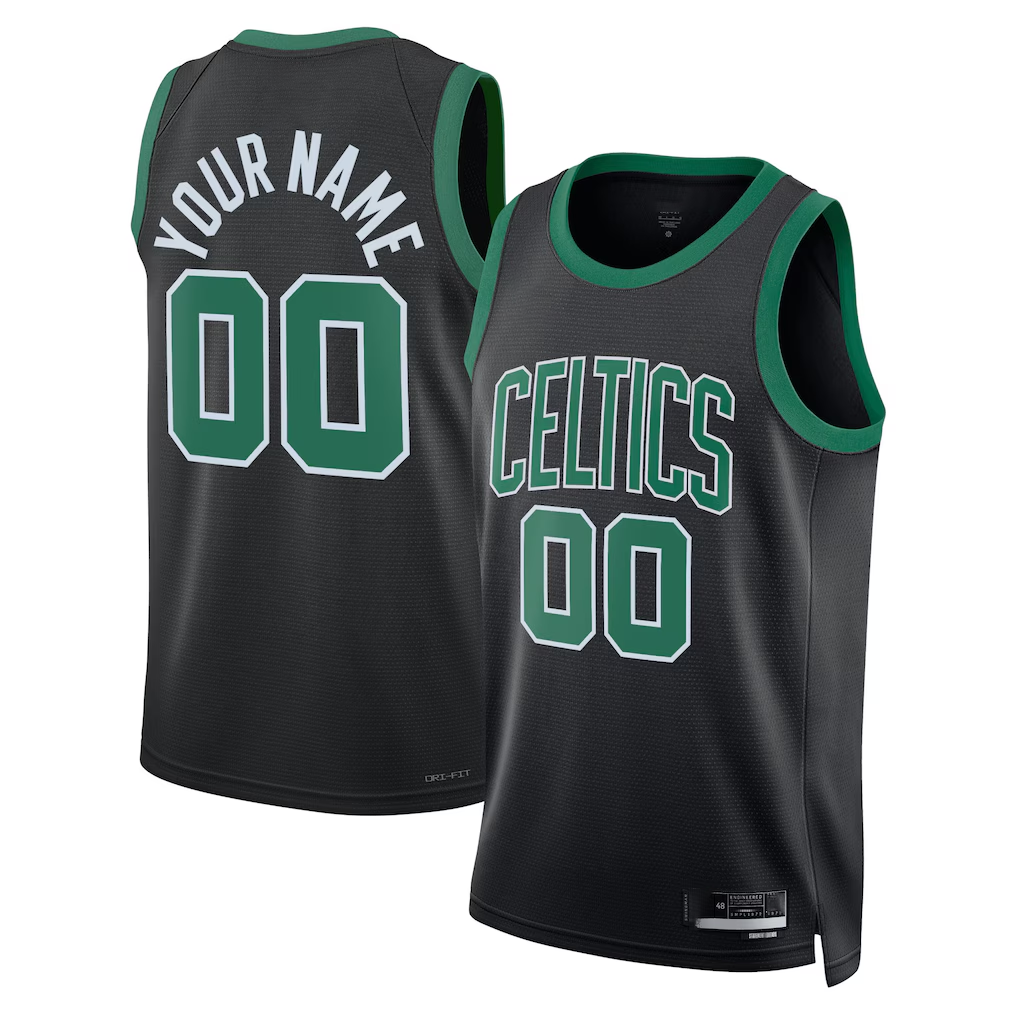 Johmsee Custom B.Celtics Black 2022-23 Swingman Jerseys - Statement Edition