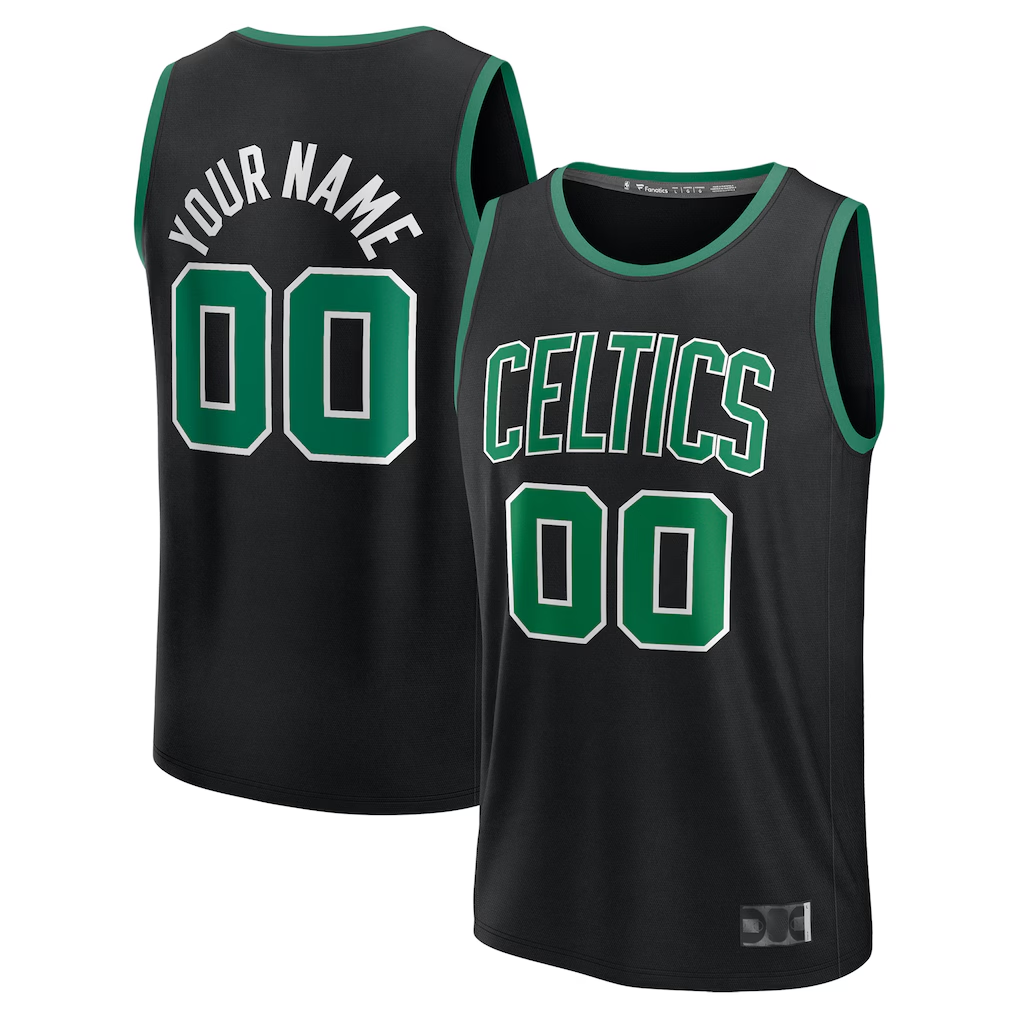 Johmsee Custom B.Celtics Black Fast Break Jerseys - Statement Edition