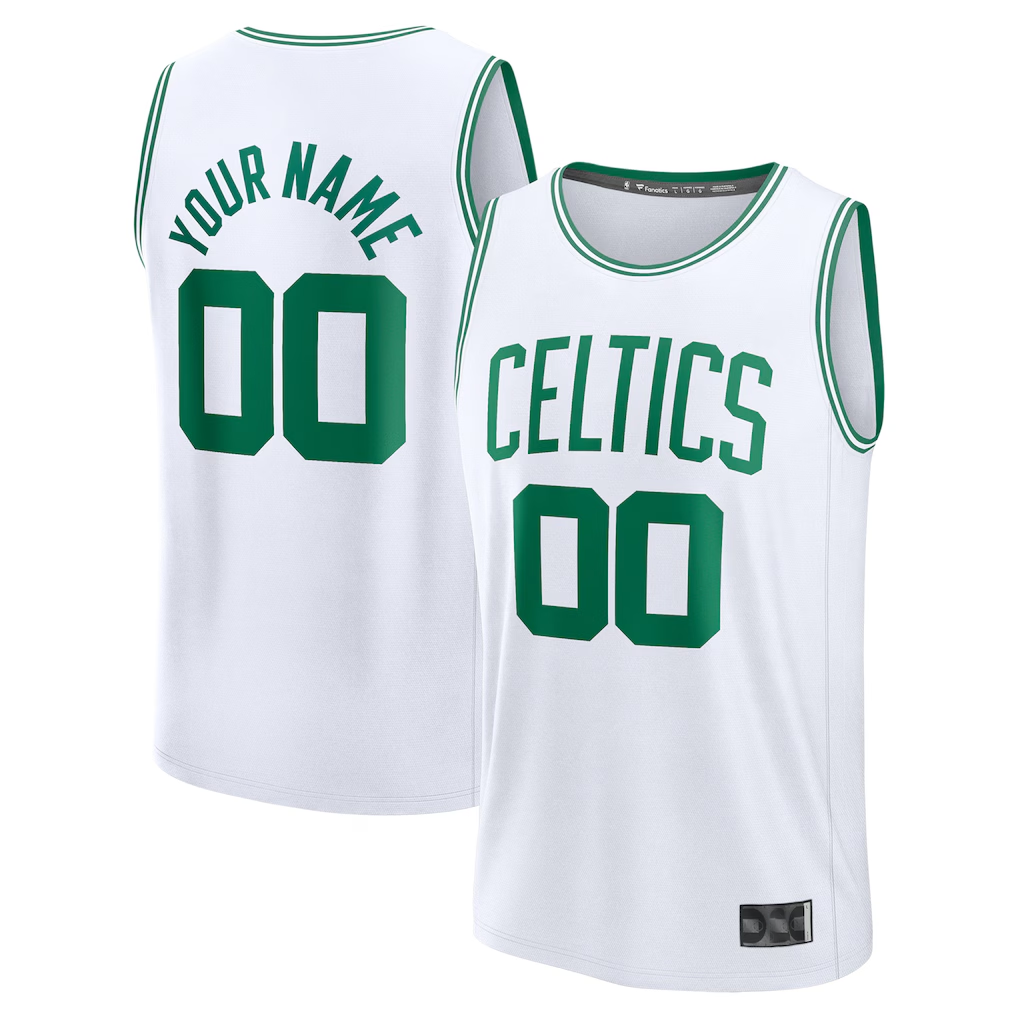 Johmsee Custom B.Celtics White Fast Break Jerseys - Association Edition