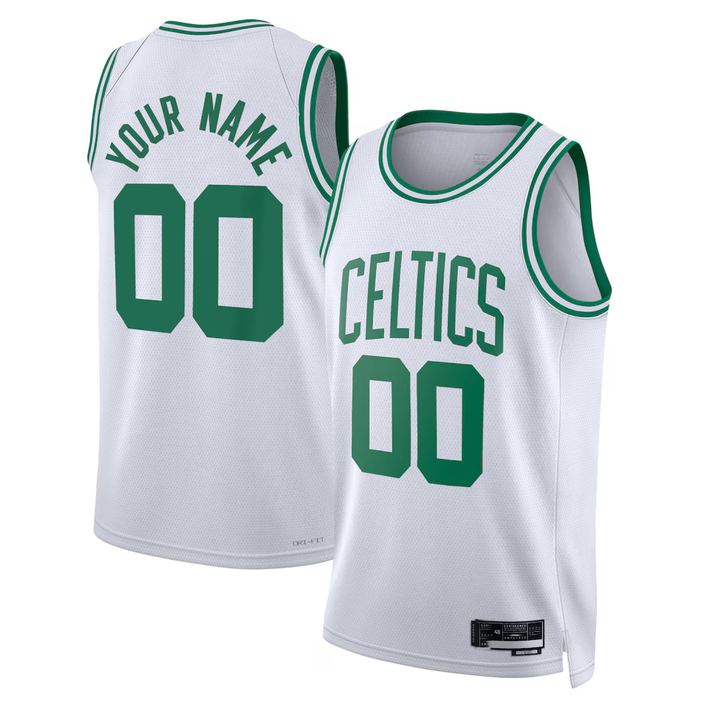 Johmsee Custom B.Celtics White Swingman Jerseys - Association Edition
