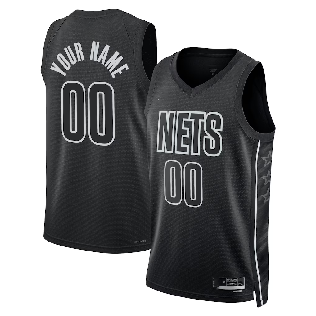 Johmsee Custom B.Nets Black 2022-23 Swingman Jerseys - Statement Edition