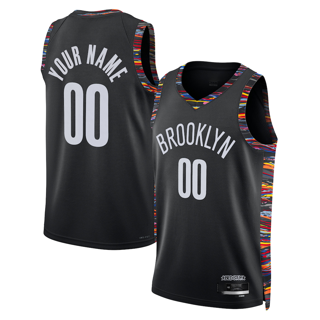 Johmsee Custom B.Nets Black 202526 City Edition Swingman Jerseys