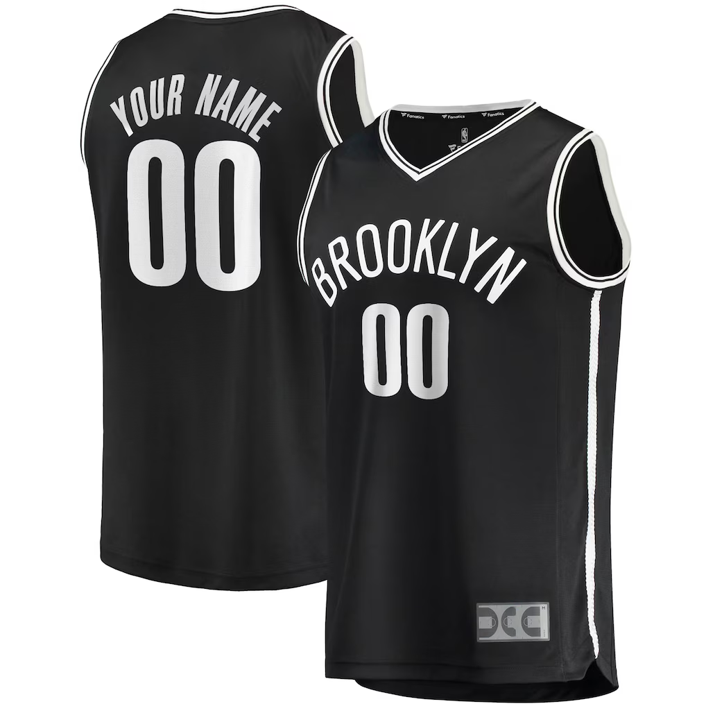 Johmsee Custom B.Nets Black Fast Break Replica Jerseys - Icon Edition
