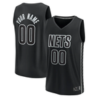 Johmsee Custom B.Nets Fanatics Black Fast Break Stitched Jerseys- Statement Edition