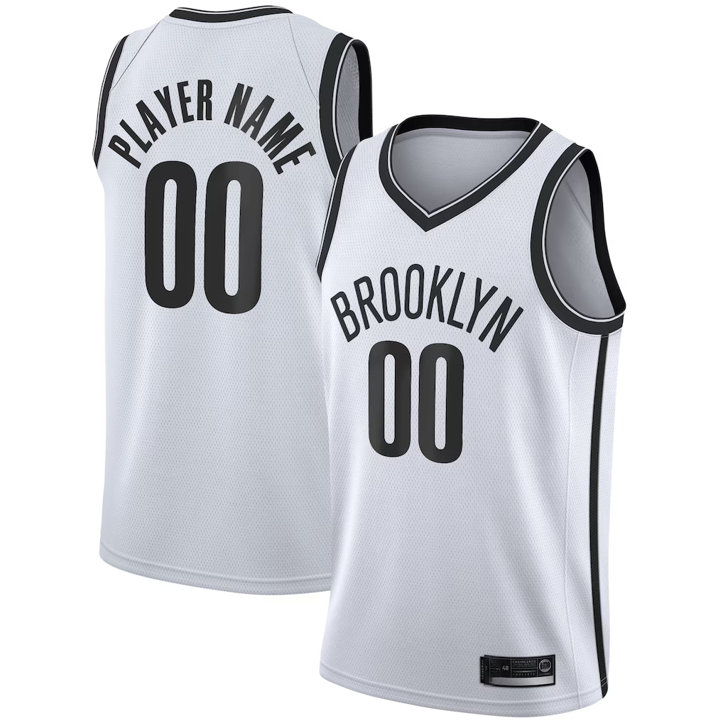 Johmsee Custom B.Nets White 2020-21 Swingman Jerseys - Association Edition