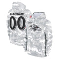Johmsee Custom B.Ravens Black Pullover Hoodie Any Name & Numbers Stitched Jerseys