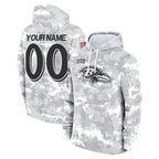 Johmsee Custom B.Ravens Arctic Camo Salute To Service Hoodie Any Name & Numbers Stitched Jerseys