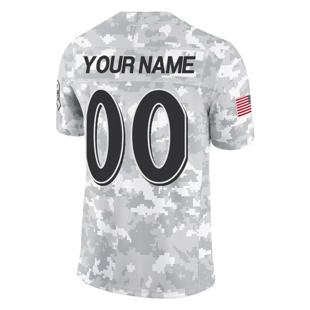 Johmsee Custom B.Ravens Arctic Camo Salute to Service Limited Any Name & Numbers Stitched Jerseys
