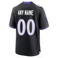 Johmsee Custom B.Ravens Black Home Game Any Name & Numbers Stitched Jerseys