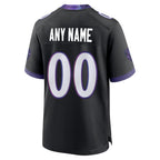 Johmsee Custom B.Ravens Black Home Game Any Name & Numbers Stitched Jerseys