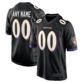 Johmsee Custom B.Ravens Black Home Game Stitched Jerseys