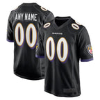 Johmsee Custom B.Ravens Black Home Game Stitched Jerseys