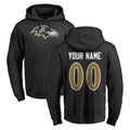 Johmsee Custom B.Ravens Black Pullover Hoodie Any Name & Numbers Stitched Jerseys