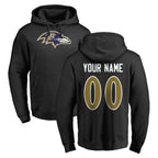 Johmsee Custom B.Ravens Black Pullover Hoodie Any Name & Numbers Stitched Jerseys