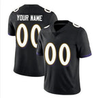 Johmsee Custom B.Ravens Black Replica Limited Game Stitched Jerseys