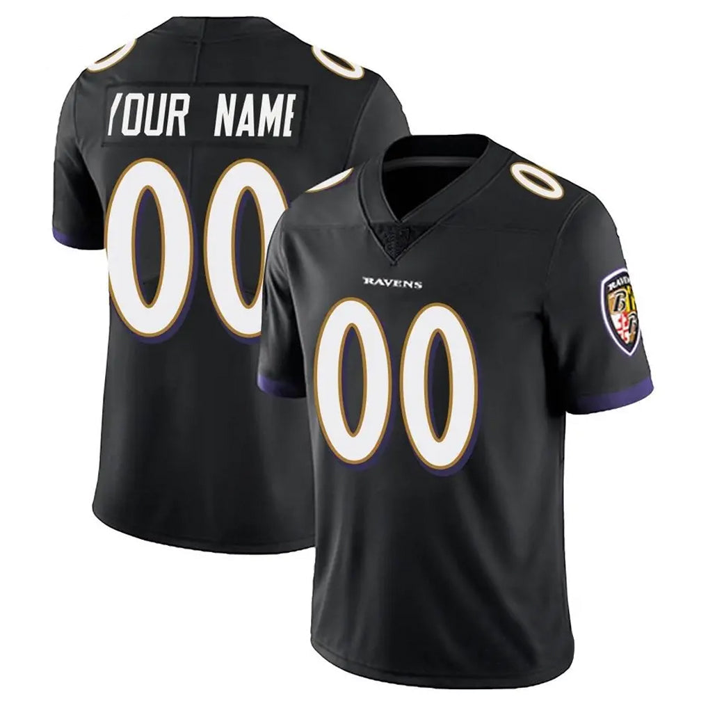 Johmsee Custom B.Ravens Black Vapor F.U.S.E. Limited Any Name & Numbers Stitched Jerseys
