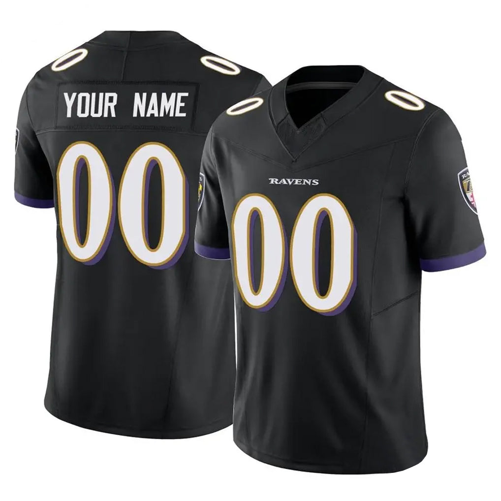 Johmsee Custom B.Ravens Black Vapor F.U.S.E. Limited Game Any Name & Numbers Stitched Jerseys