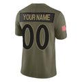 Johmsee Custom B.Ravens Olive Salute To Service Limited Home Game Any Name & Numbers Stitched Jerseys