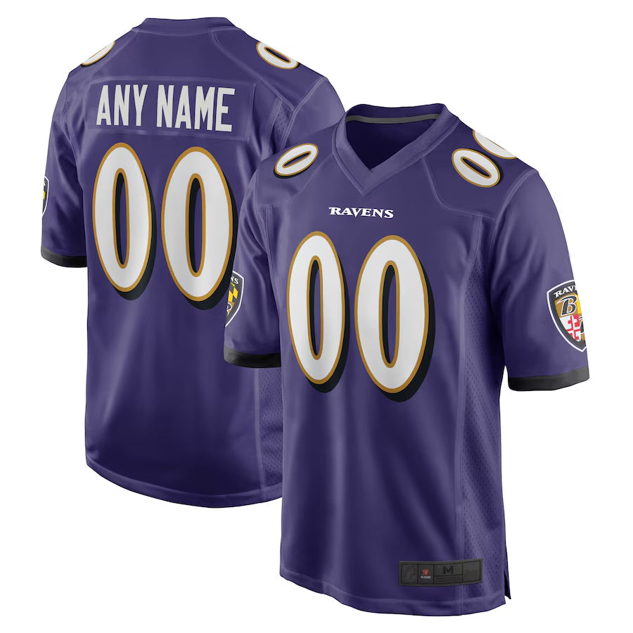 Johmsee Custom B.Ravens Purple Home Game Stitched Jerseys