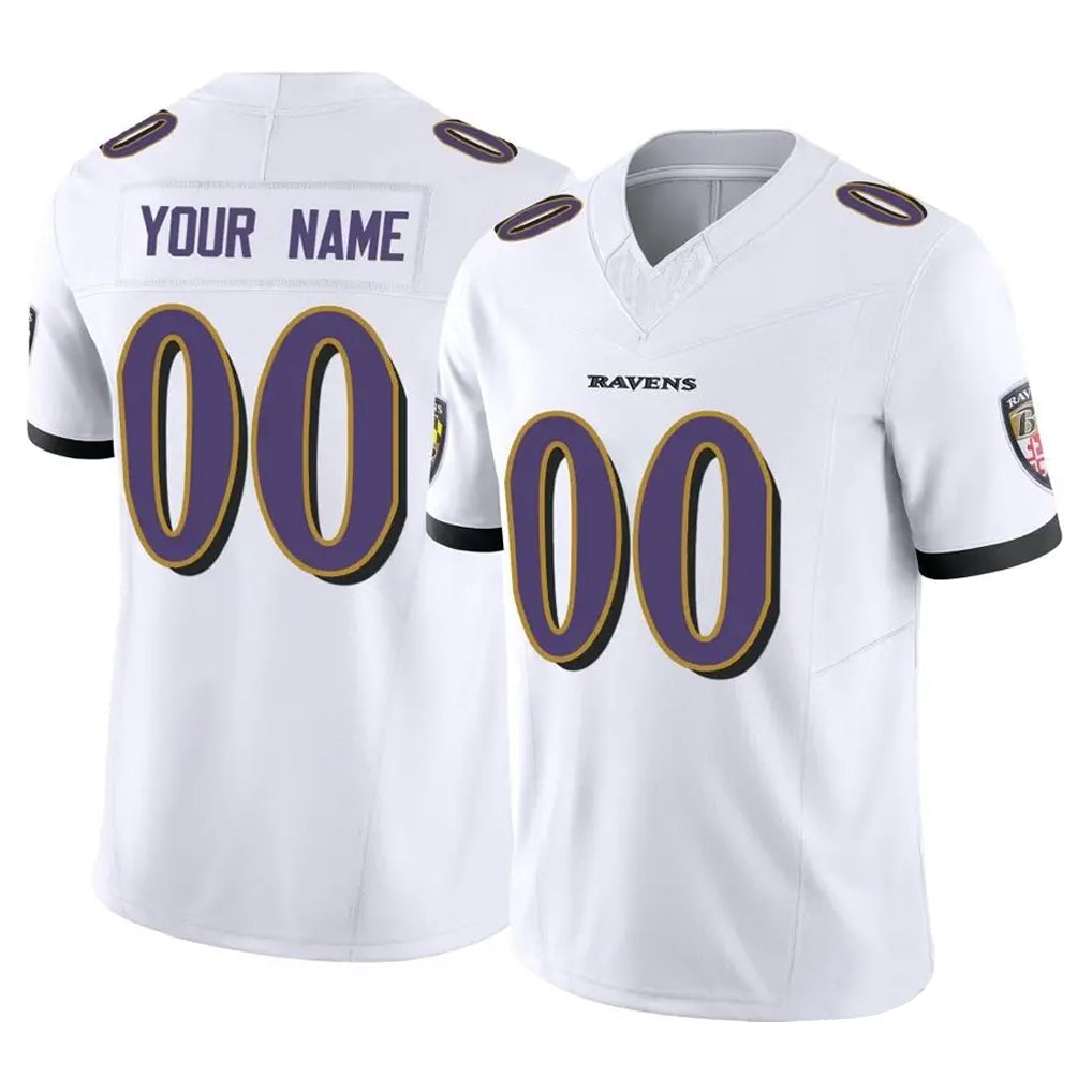 Johmsee Custom B.Ravens White Vapor F.U.S.E. Limited Any Name & Numbers Stitched Jerseys