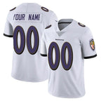 Johmsee Custom B.Ravens White Vapor Untouchable Game Any Name & Numbers Stitched Jerseys