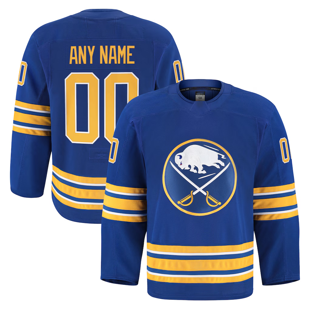 Johmsee Custom B.Sabres Royal Home Authentic Pro Stitched Jerseys